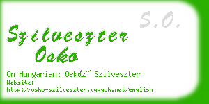 szilveszter osko business card